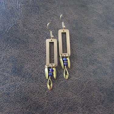 Crystal and gold chandelier earrings periwinkle 