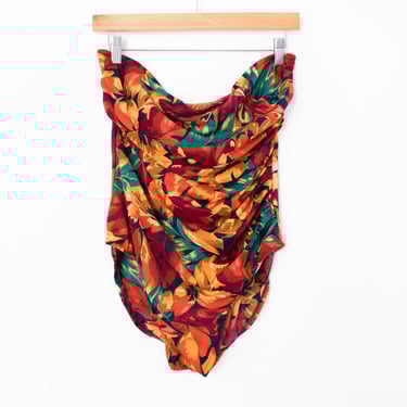 Janzten | Vintage 80’s/90’s Multicolor Floral One Piece Swimsuit | Size 14 