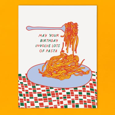 Pasta Happy Birthday Greeting Card