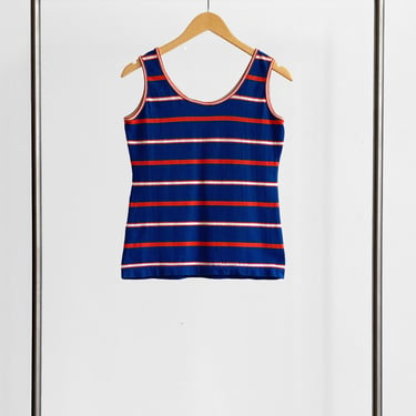 Blue and Red Striped Tank