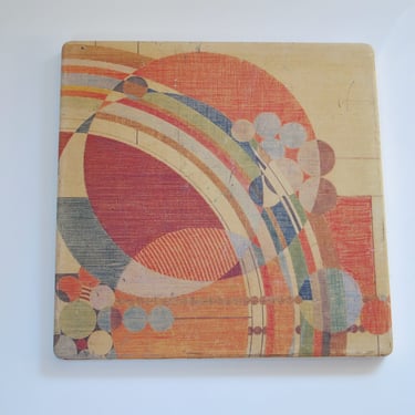 Frank Lloyd Wright Hot Plate Tile Mid Century Kitchen Abstract Art Mosaic Trivet Vintage Square Ceramic tile 60s 70s MCM Hot Plate 