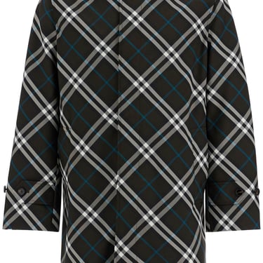 Burberry Ered\N\N'checkered Nylon Car Coat Men