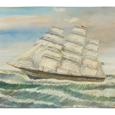 Vintage Ship Painting