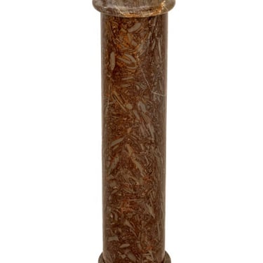 Shell Fossil Marble Column Pedestal