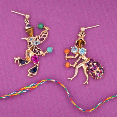 Multi-Gem Joyful Dancer Earrings