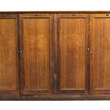 Vintage Double Sided Oak Cabinet Unit