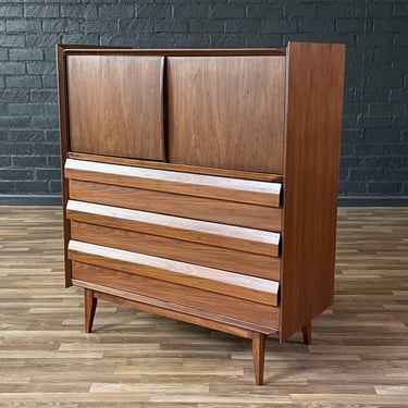 Mid-Century Modern “1st Edition” Walnut Highboy Dresser by Lane, c.1950’s 