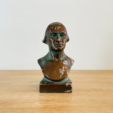 Vintage Cast Metal George Washington 6 Inch Bust 