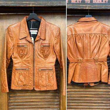Vintage 1960’s Gandalf Brand Hippie Rocker Leather Jacket, 60’s Leather Jacket, Vintage Jacket, East West, Vintage Clothing 