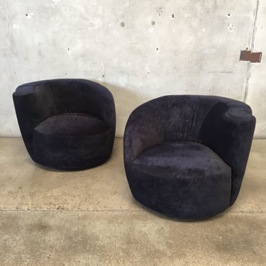 Pair of Vintage Corkscrew Swivel Chairs