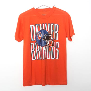 vintage DENVER BRONCOS single stitch NFL 1980s vintage t-shirt -- size small 