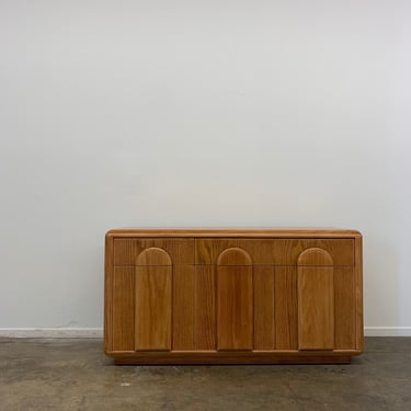 Arched Oak Credenza 