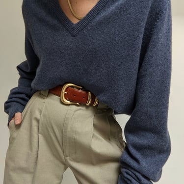 Vintage Slate Blue Cashmere Sweater
