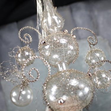 Antique Blown Glass Tree Topper with Delicate Wire and Tinsel | Wire "Lace" Wrapped Glass | Circa 1900 | Proceeds of this Sale to Charity 