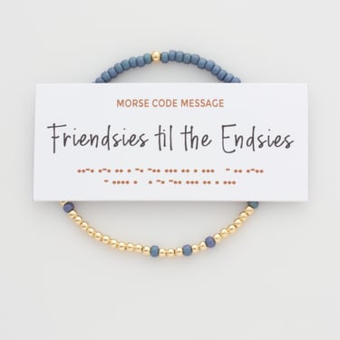 Best Friend Gift, Friendsies Til The Endsies Morse Code Bracelet – Hidden Message Gift for Best Friend 
