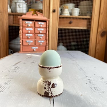 Beautiful vintage French rare find ironstone  egg cup 