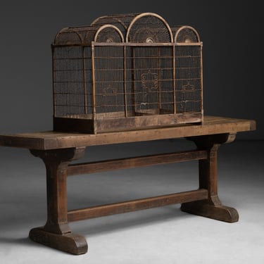 Country House Birdcage / Oak Console Table