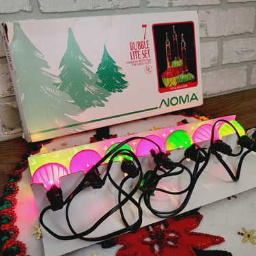 Noma Bubble Light Strand with 7 Tested Working C7 Bubble Light Bulbs 