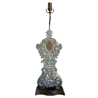 Indo-Portuguese Silver Mounted Reliquary as a Table Lamp 