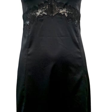 Dolce and Gabbana Y2K Black Stretch Slip Dress
