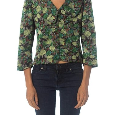1950S Floral Silk Ikat Jacket 