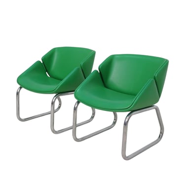 Pair of Postmodern Lounge Chairs by Thonet, 1980s 