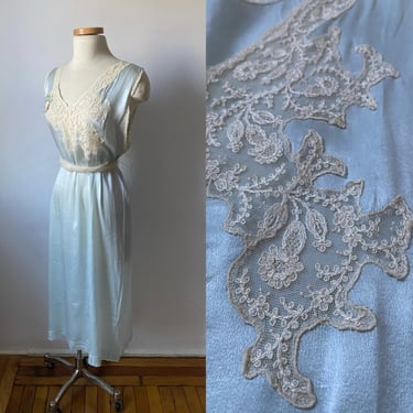 Silk Powder Blue Slip Dress 