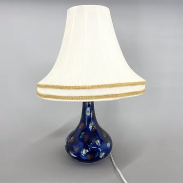 Mid-century Ceramic & Fabric Table Lamp, Czechoslovakia 