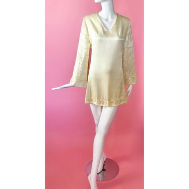 The Lola Dress; 1970s Bell Sleeve Mini Dress 