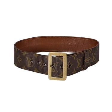 Louis Vuitton - Brown Monogram Thick Belt Sz S