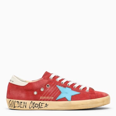 Golden Goose Deluxe Brand Red And Blue Suede Super-Star Sneakers Men