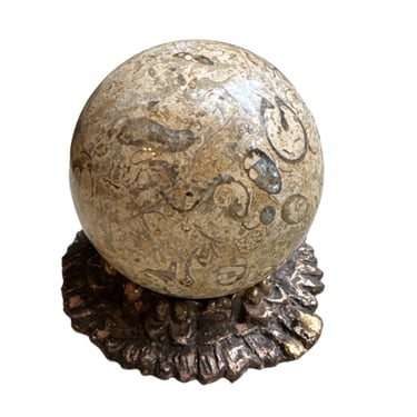 French Marble Sphere on Stand