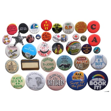 Vintage Pinback Button -  60s 70s 80s 90s Misc Themes - Misc. Novelty Pins - You Choose - Genuine Vintage Pin Button 