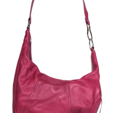 Hobo International - Raspberry Pink Leather Large Shoulder Bag w/ Silver Hardware