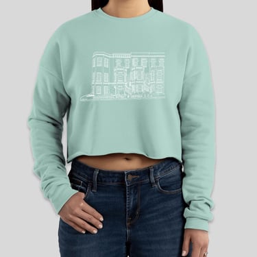 Washington, DC Row Homes // Women's Crop Sweatshirt 