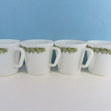 Vintage Pyrex Crazy Daisy Spring Blossom Mugs Coffee Cups 