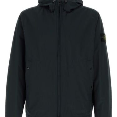 Stone Island Man Black Stretch Polyester Padded Jacket