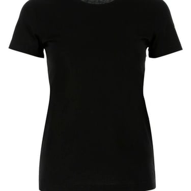 Moncler Women Black Cotton T-Shirt