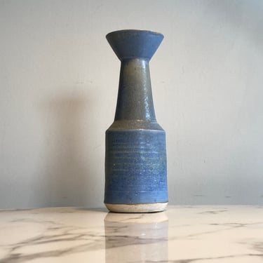 Blue matte glazed post-modern ceramic vase 