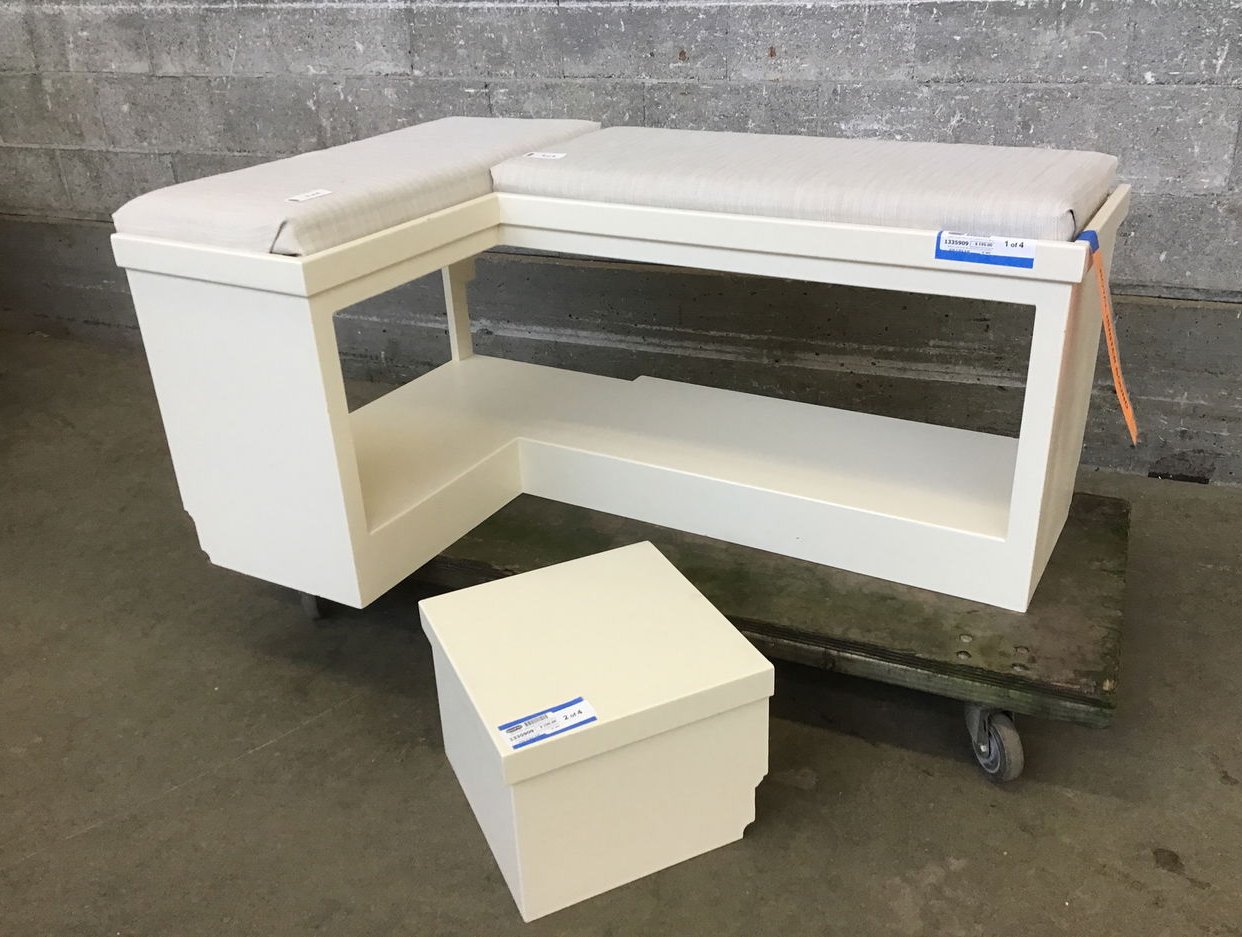 Custom Corner Bench with Cushions+Tiny Bench (Seattle) | Second Use ...