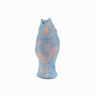Vintage Ceramic Fish Bottle Studio Pottery 