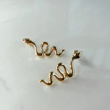 Earrings | Gold-filled Snake Studs