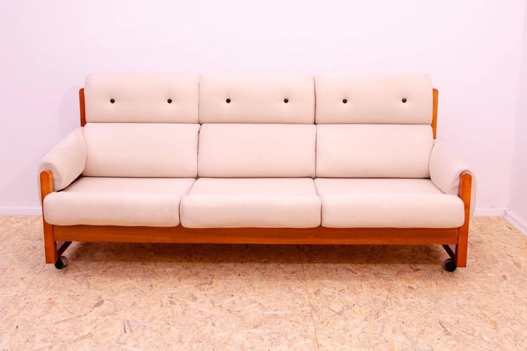 Vintage Scandinavian style three seater sofa, 1970s 