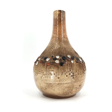 Elisabeth Vandeweghe (1946) 'Vase' for Perignem - vintage stone vase - brutalist vase - design vase 