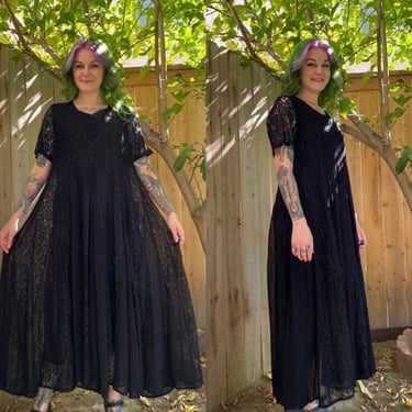 Vintage 1990’s Black Lace Starina Dress 