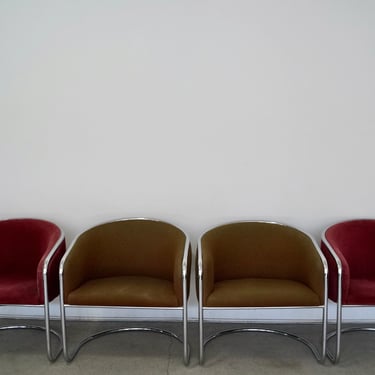 Set of Four Mid-Century Modern Anton Lorenz Thonet Club Chairs 