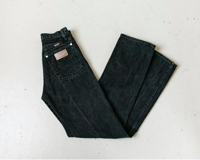 1990s Wrangler Jeans Cotton Black Denim 24" x 32" 