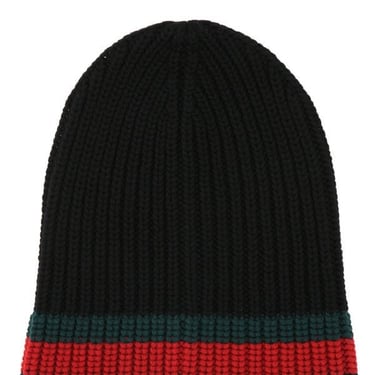 Gucci Man Embroidered Wool Beanie Hat