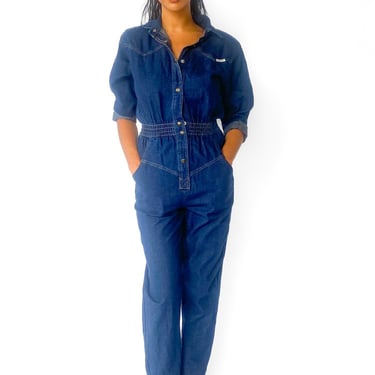 1980s Denim Jumpsuit, sz. S/M