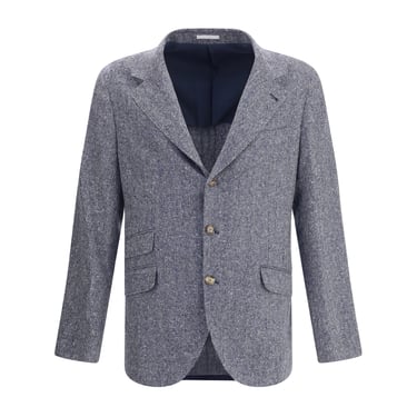 Brunello Cucinelli Men Herringbone Blazer